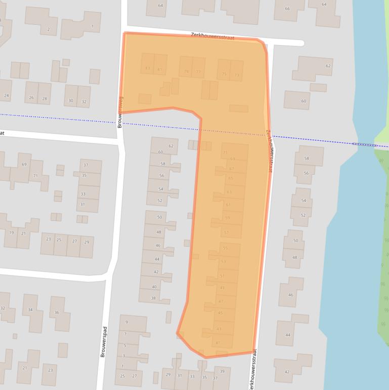 Kaart van postcodegebied 9646AG.