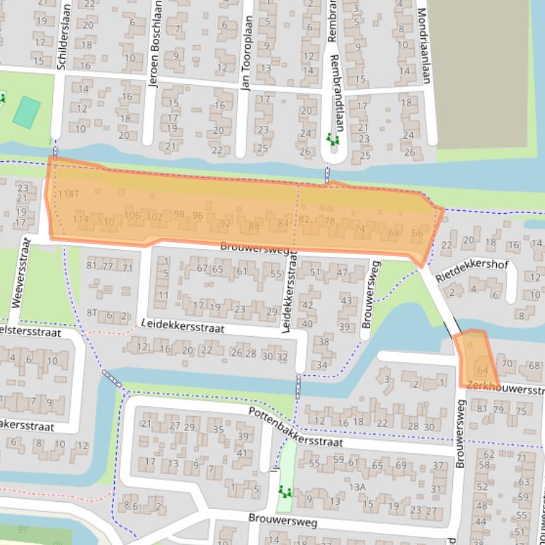 Kaart van postcodegebied 9646AR.
