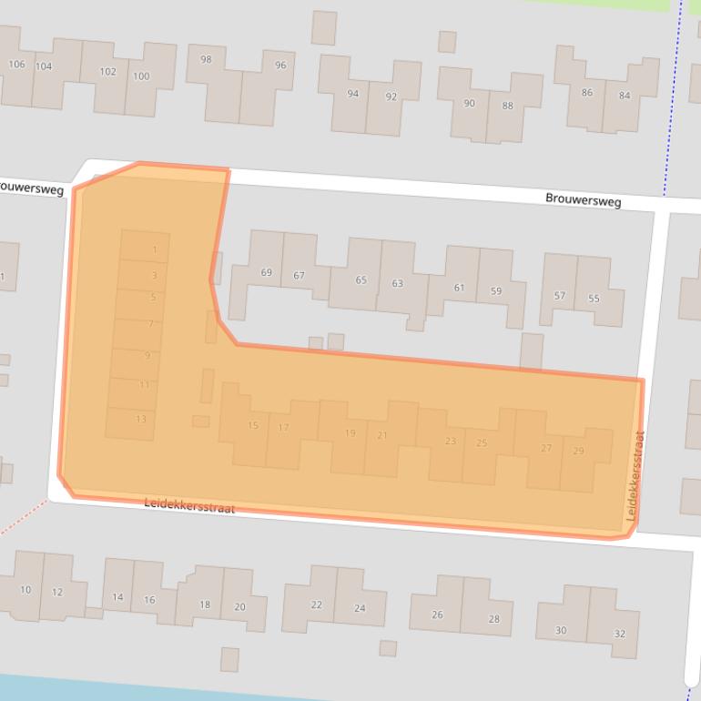 Kaart van postcodegebied 9646AT.