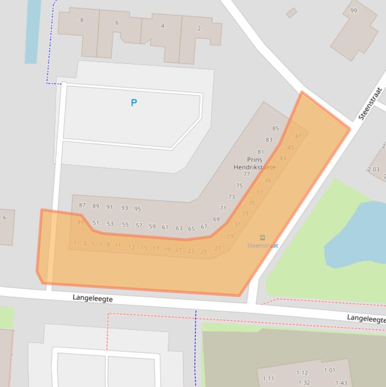 Kaart van postcodegebied 9646BB.