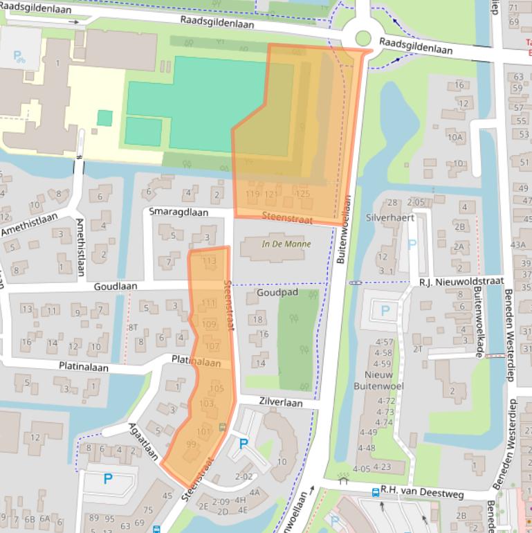 Kaart van postcodegebied 9646BD.