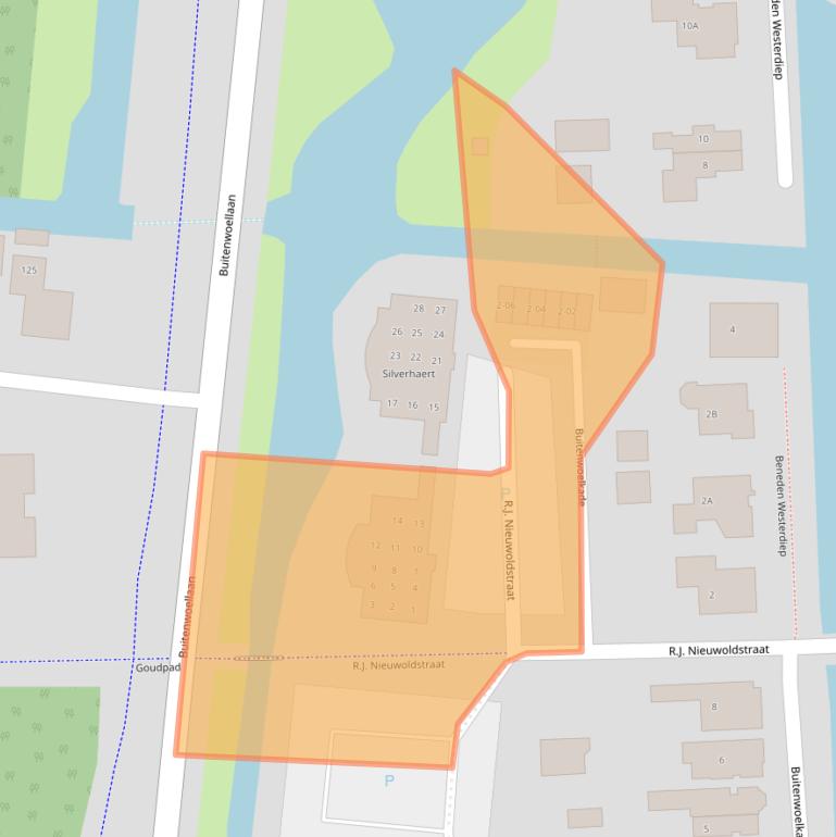 Kaart van postcodegebied 9646BW.