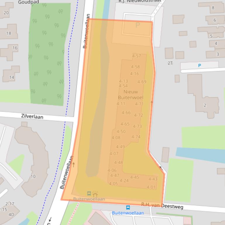 Kaart van postcodegebied 9646BZ.