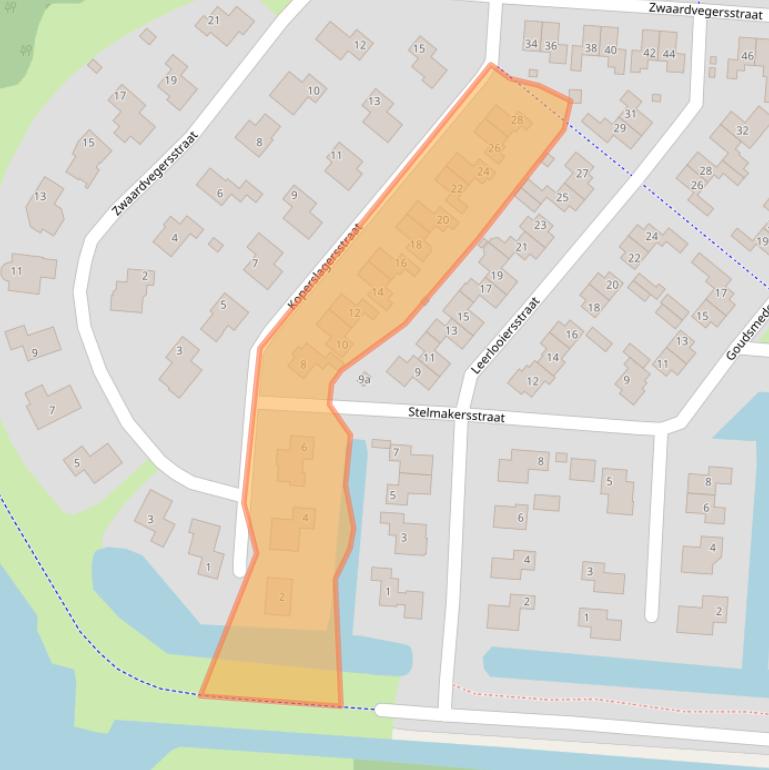 Kaart van postcodegebied 9646CE.