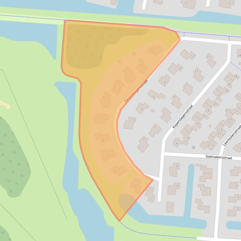 Kaart van postcodegebied 9646CJ.
