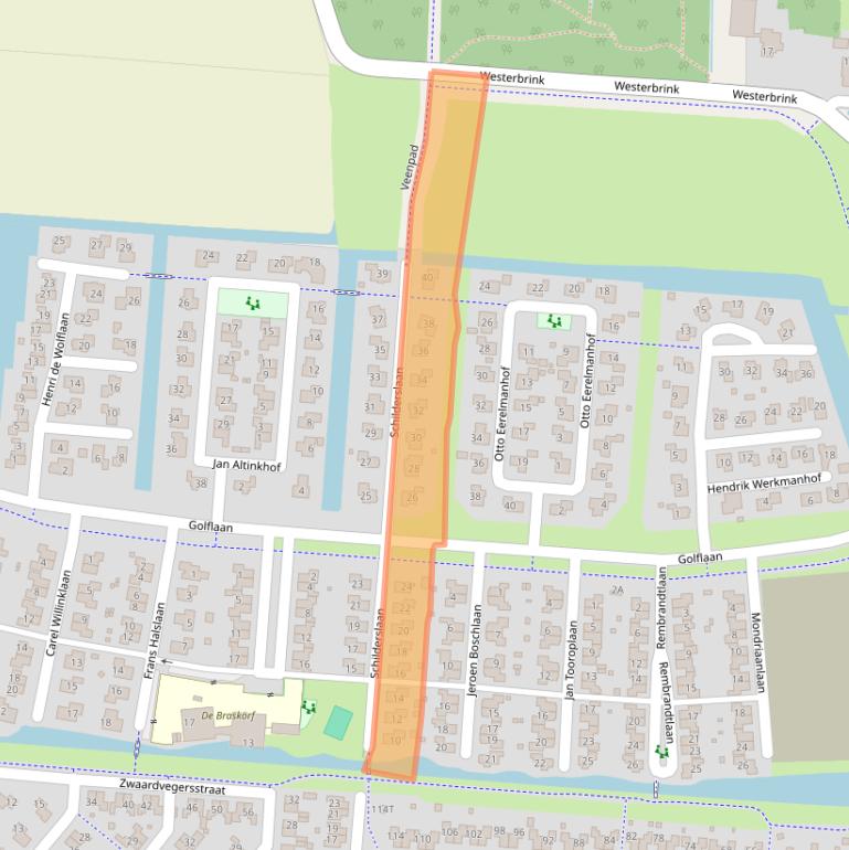 Kaart van postcodegebied 9646DA.