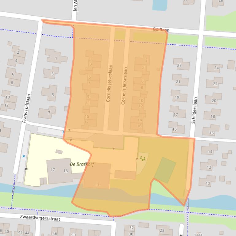 Kaart van postcodegebied 9646DC.