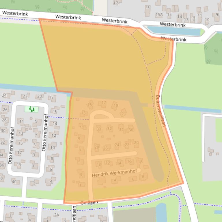 Kaart van postcodegebied 9646DE.