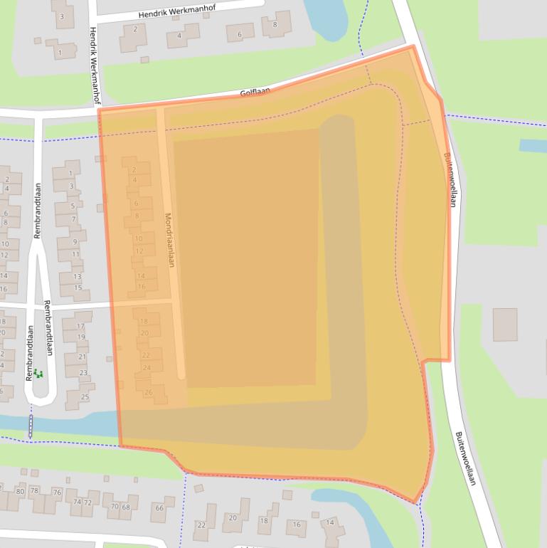Kaart van postcodegebied 9646DJ.