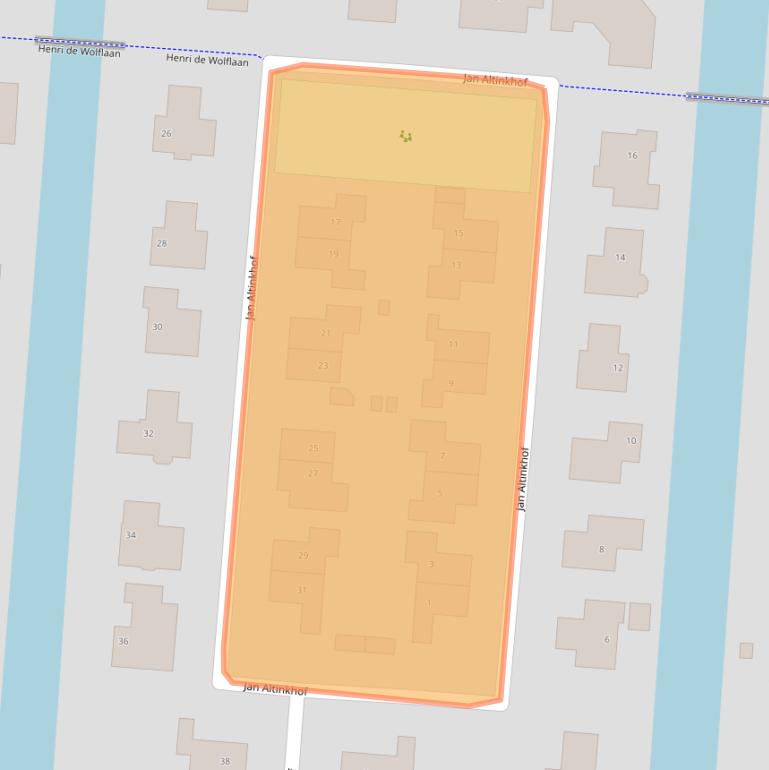 Kaart van postcodegebied 9646DL.