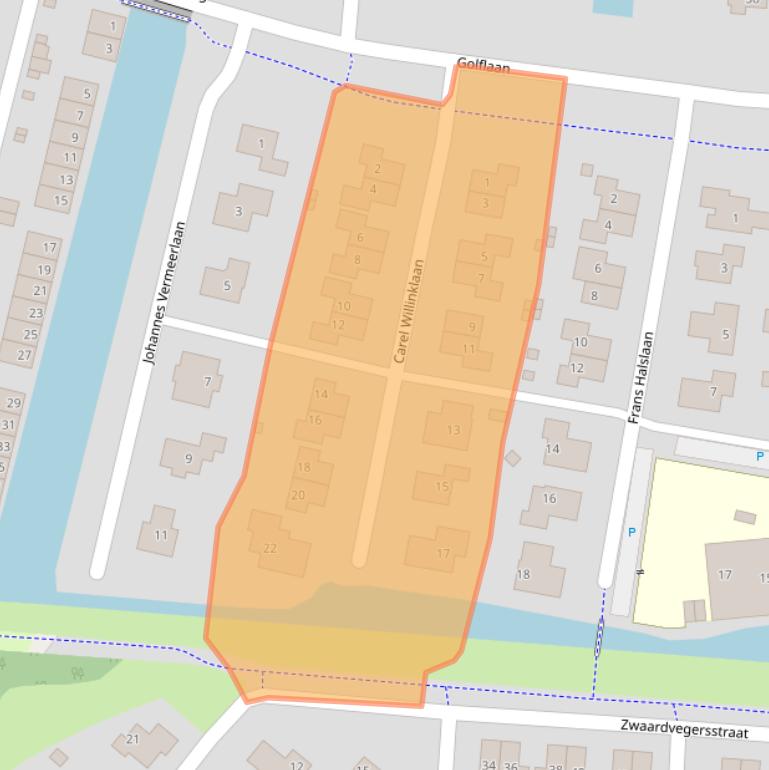 Kaart van postcodegebied 9646DP.