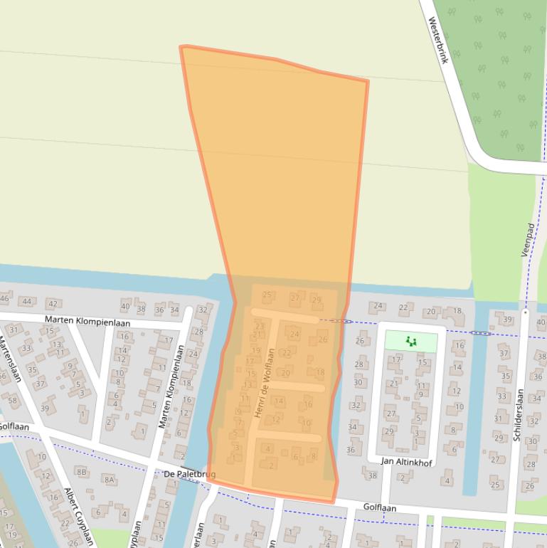 Kaart van postcodegebied 9646DT.