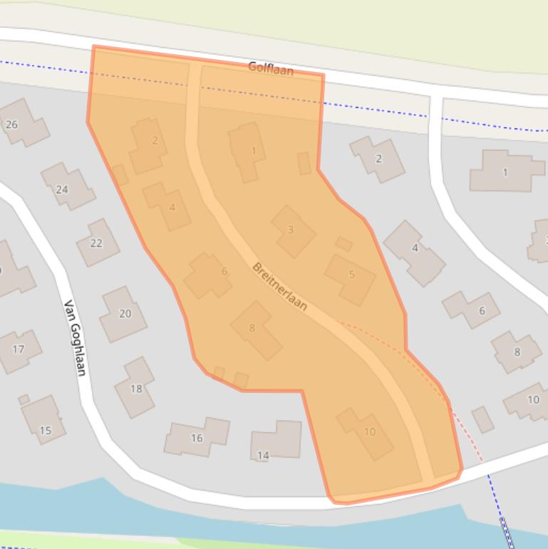 Kaart van postcodegebied 9646DW.