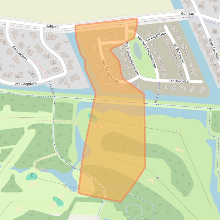 Kaart van postcodegebied 9646DX.