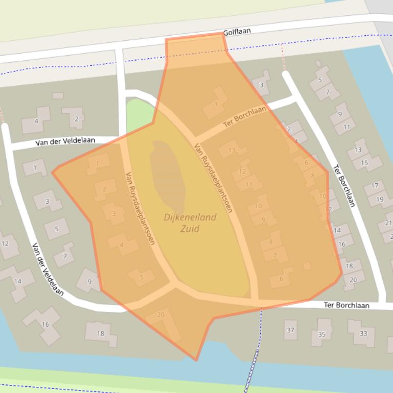 Kaart van postcodegebied 9646DZ.