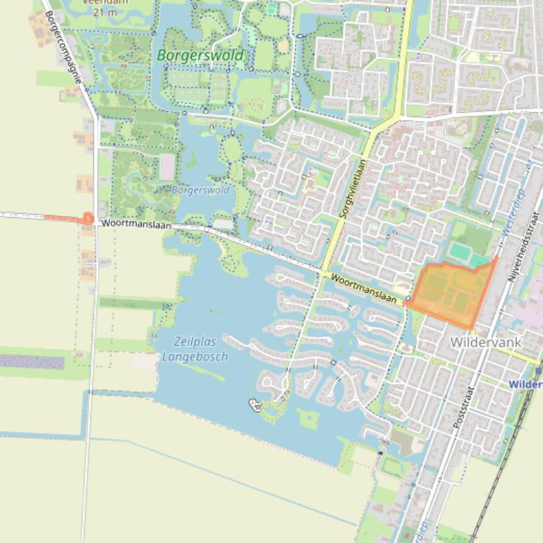 Kaart van postcodegebied 9648AA.