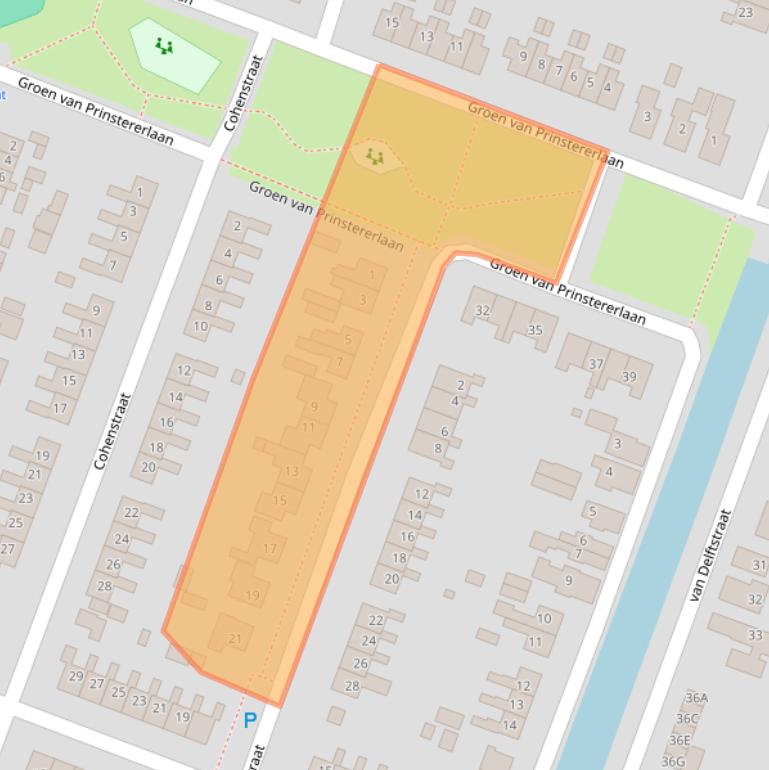 Kaart van postcodegebied 9648AV.