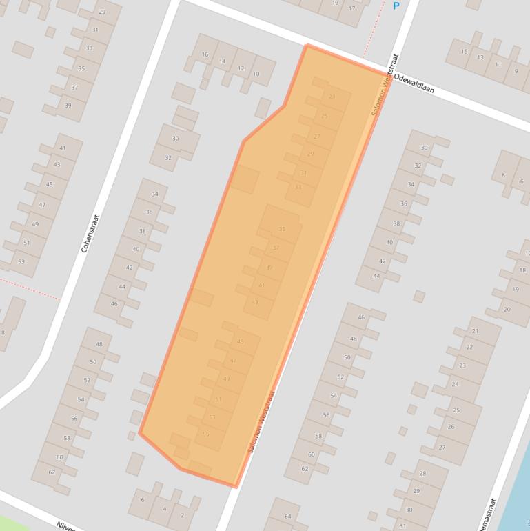Kaart van postcodegebied 9648AW.