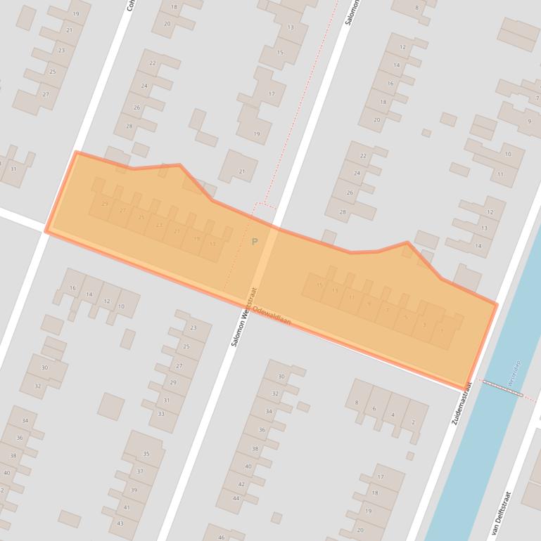 Kaart van postcodegebied 9648BB.
