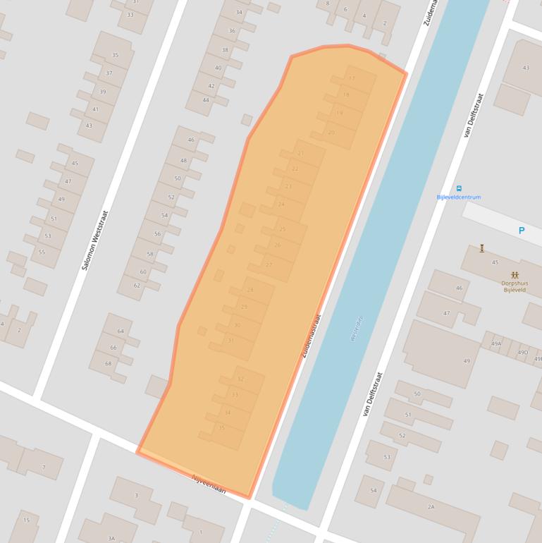 Kaart van postcodegebied 9648BJ.