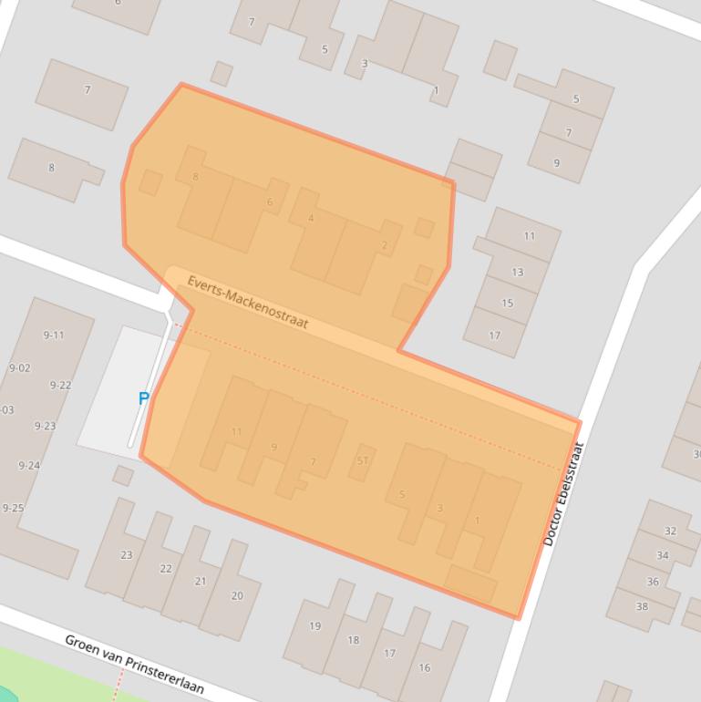 Kaart van postcodegebied 9648BR.
