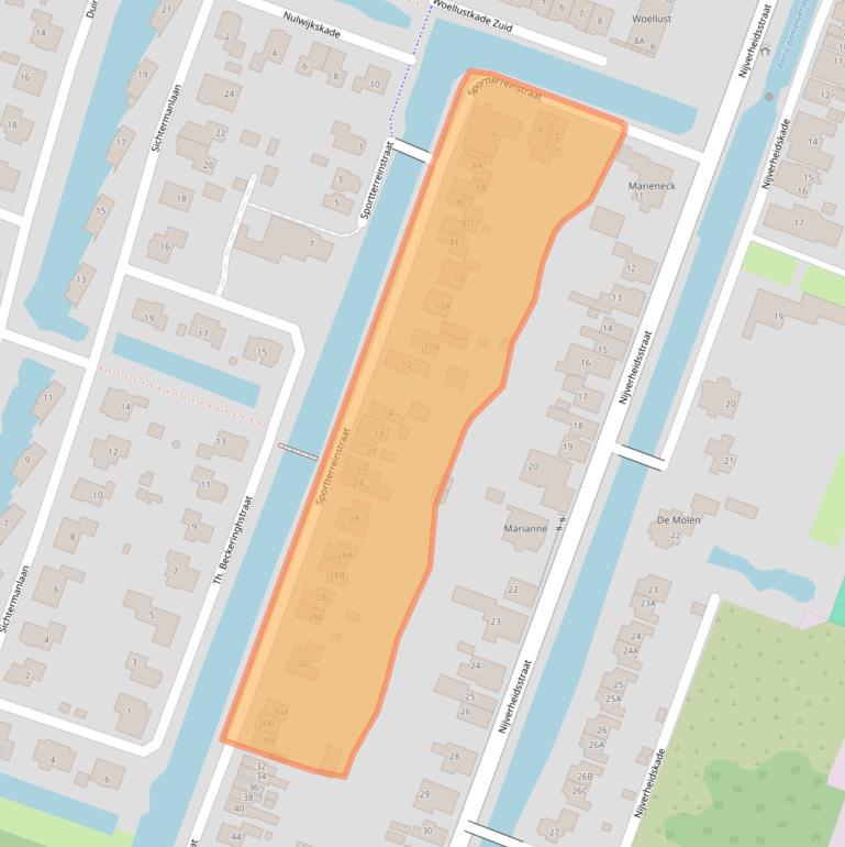 Kaart van postcodegebied 9648CB.