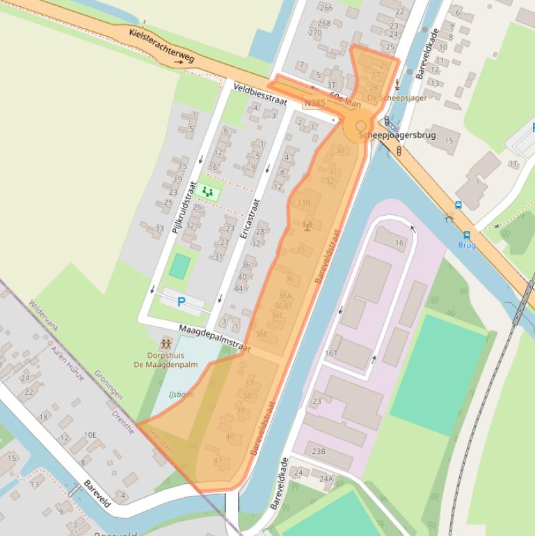 Kaart van postcodegebied 9648GV.