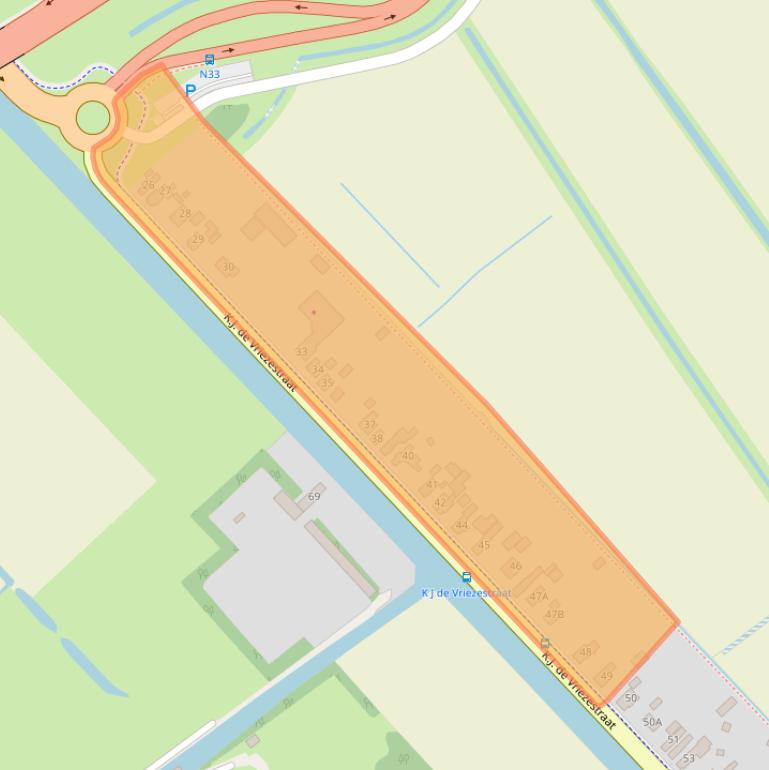 Kaart van postcodegebied 9648HB.