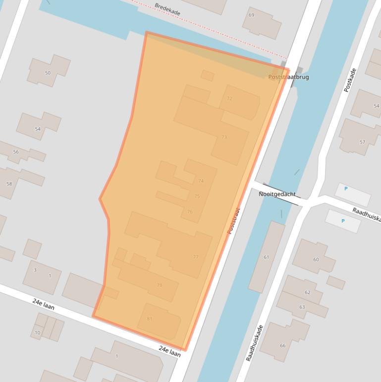 Kaart van postcodegebied 9648JP.