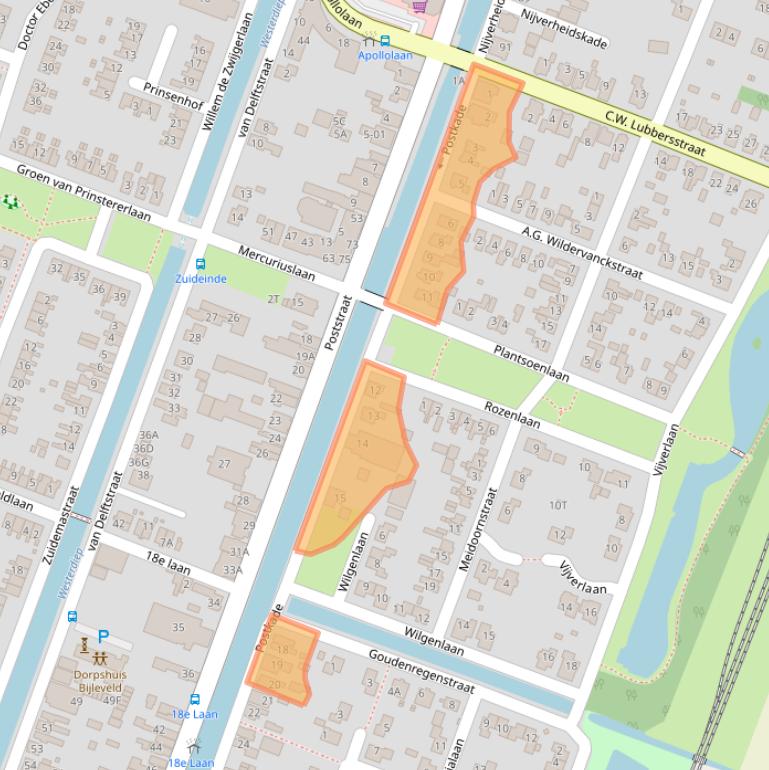 Kaart van postcodegebied 9648JR.