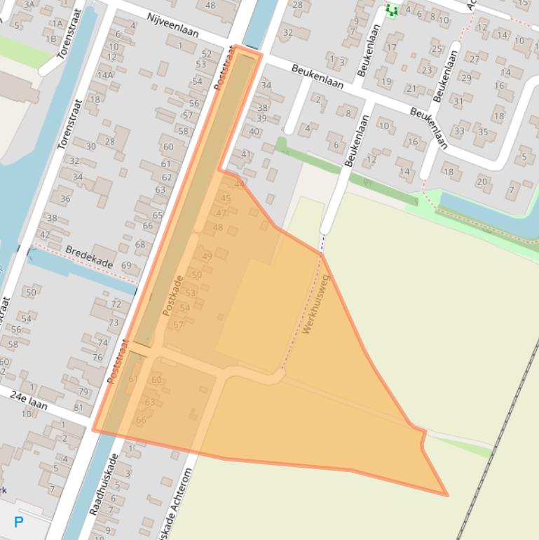 Kaart van postcodegebied 9648JT.