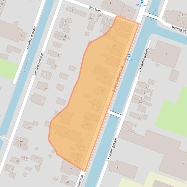 Kaart van postcodegebied 9648KE.