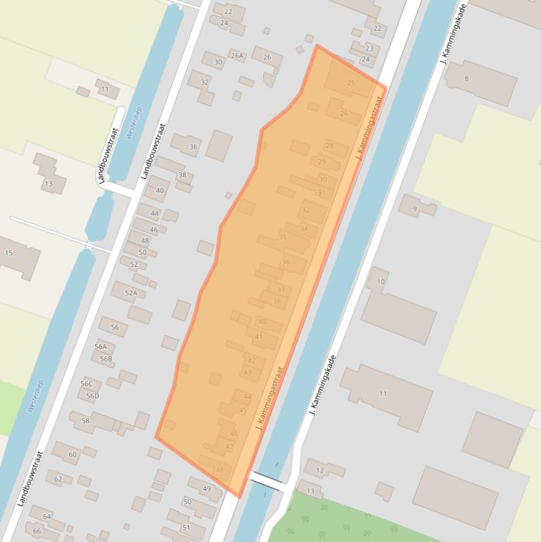 Kaart van postcodegebied 9648KG.