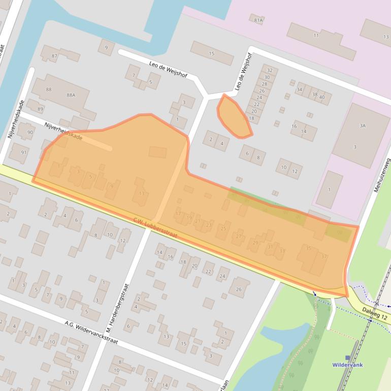 Kaart van postcodegebied 9648LA.