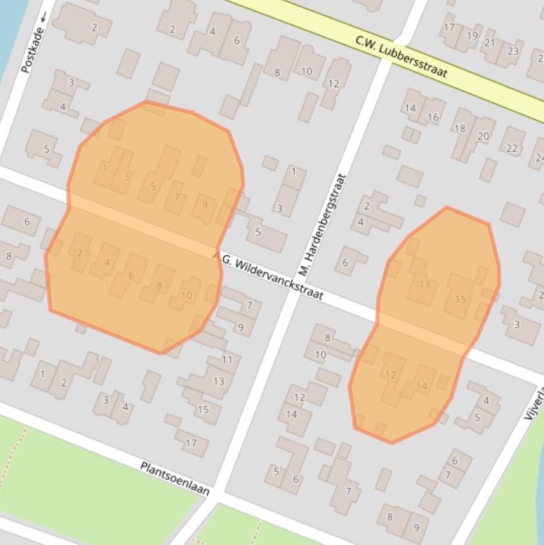 Kaart van postcodegebied 9648LC.