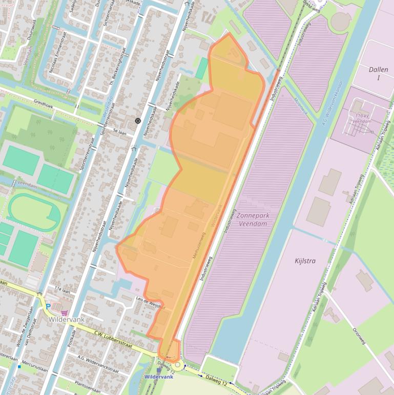 Kaart van postcodegebied 9648LN.