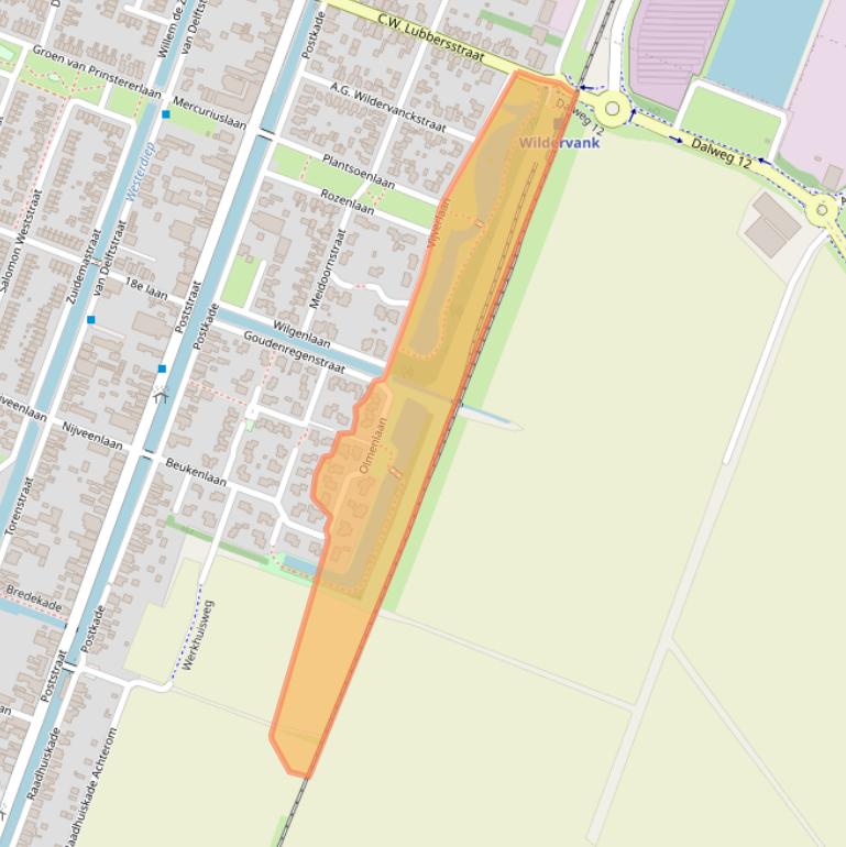 Kaart van postcodegebied 9648LP.