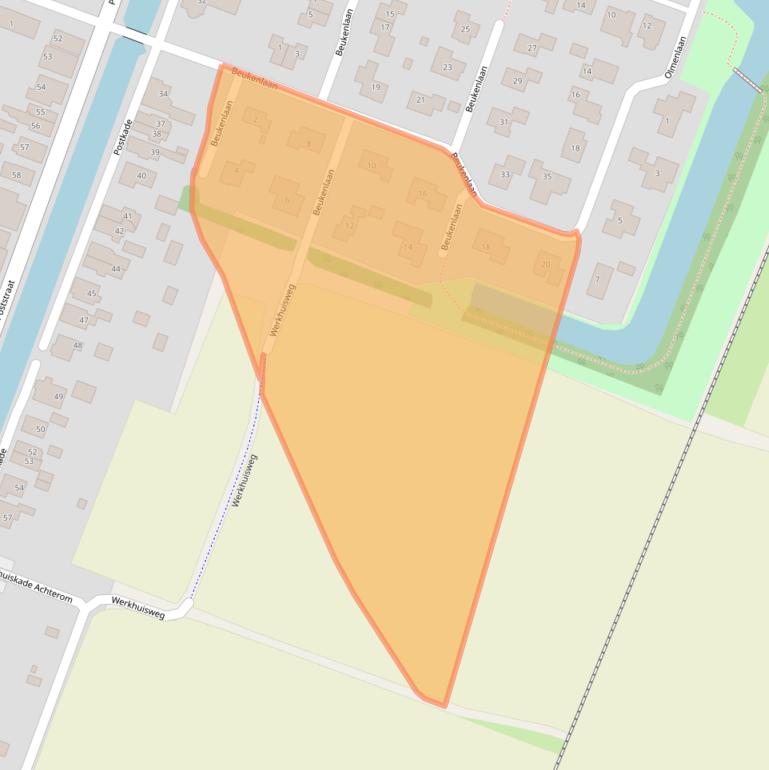 Kaart van postcodegebied 9648LS.