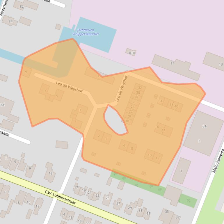 Kaart van postcodegebied 9648LW.