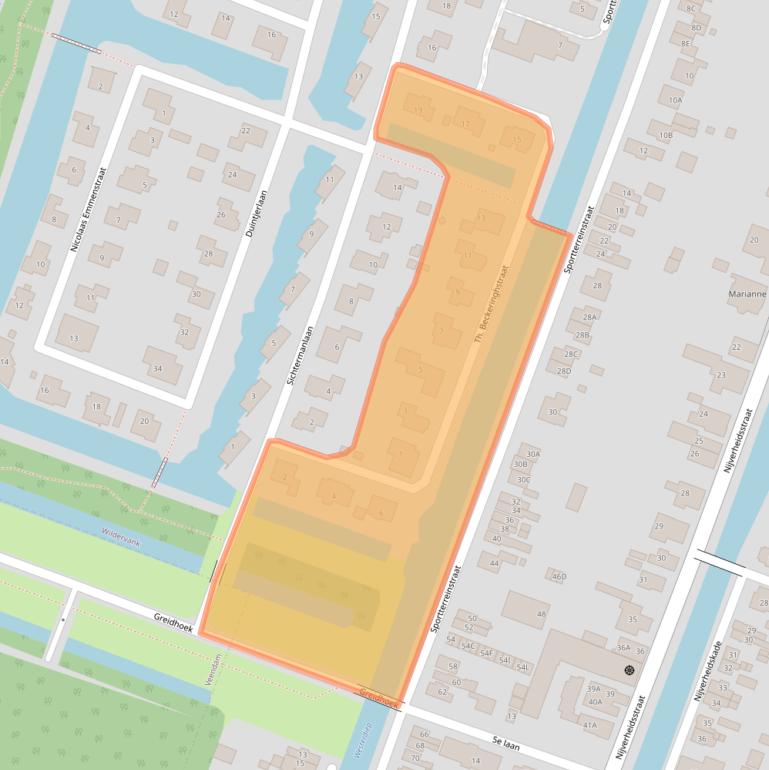 Kaart van postcodegebied 9648MB.