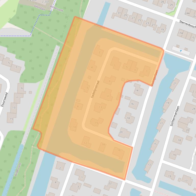 Kaart van postcodegebied 9648MG.