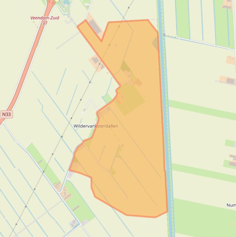 Kaart van postcodegebied 9648TB.