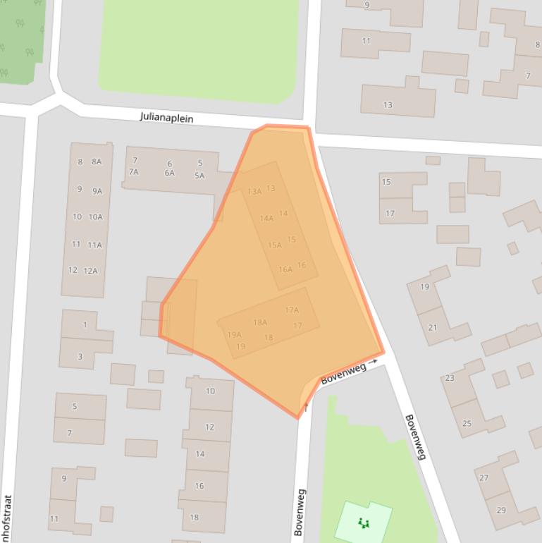 Kaart van postcodegebied 9649BZ.