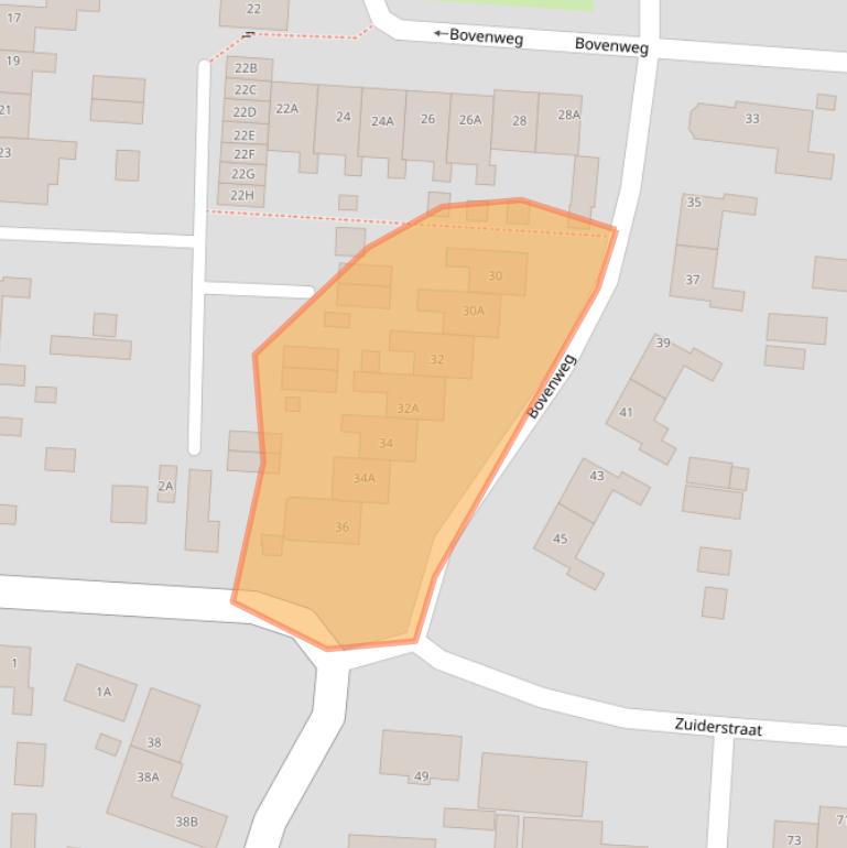 Kaart van postcodegebied 9649CD.