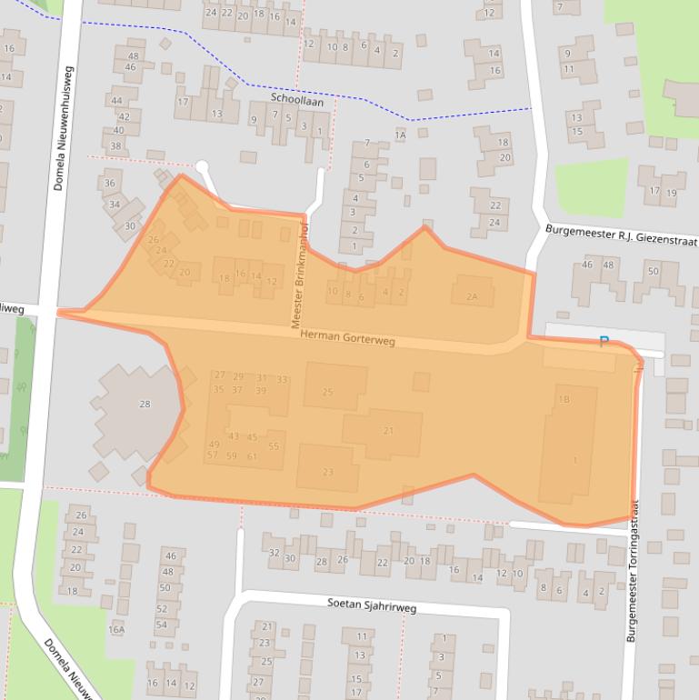 Kaart van postcodegebied 9649DA.
