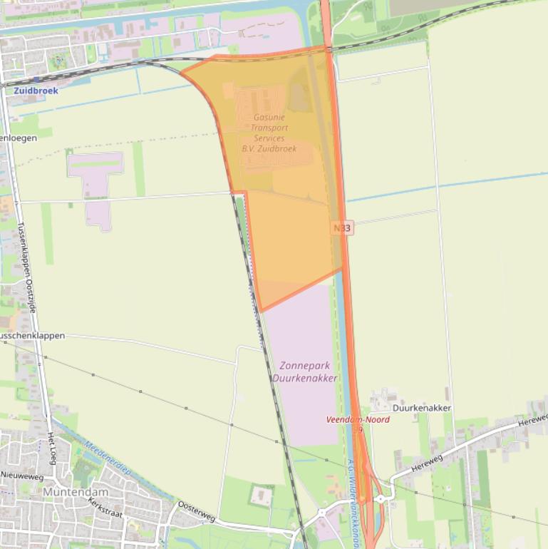 Kaart van postcodegebied 9649EZ.