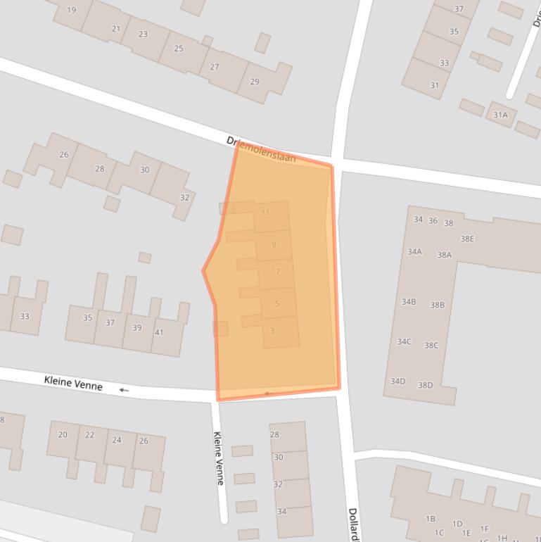 Kaart van postcodegebied 9649GC.