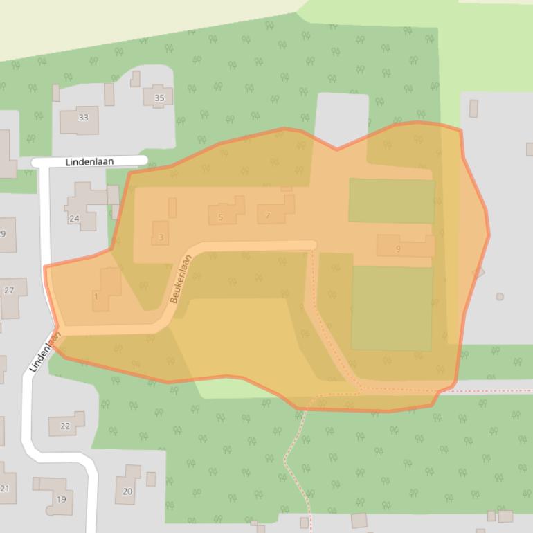 Kaart van postcodegebied 9651BX.