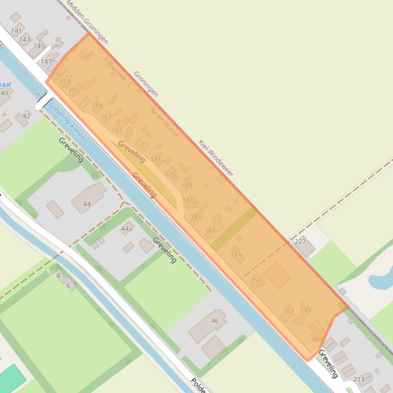 Kaart van postcodegebied 9654PR.