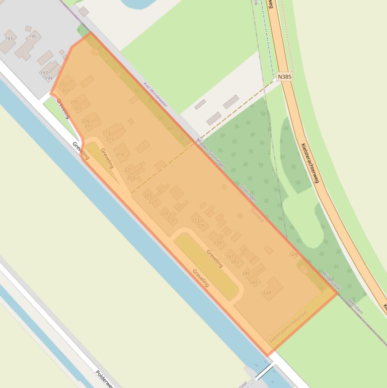 Kaart van postcodegebied 9654PS.